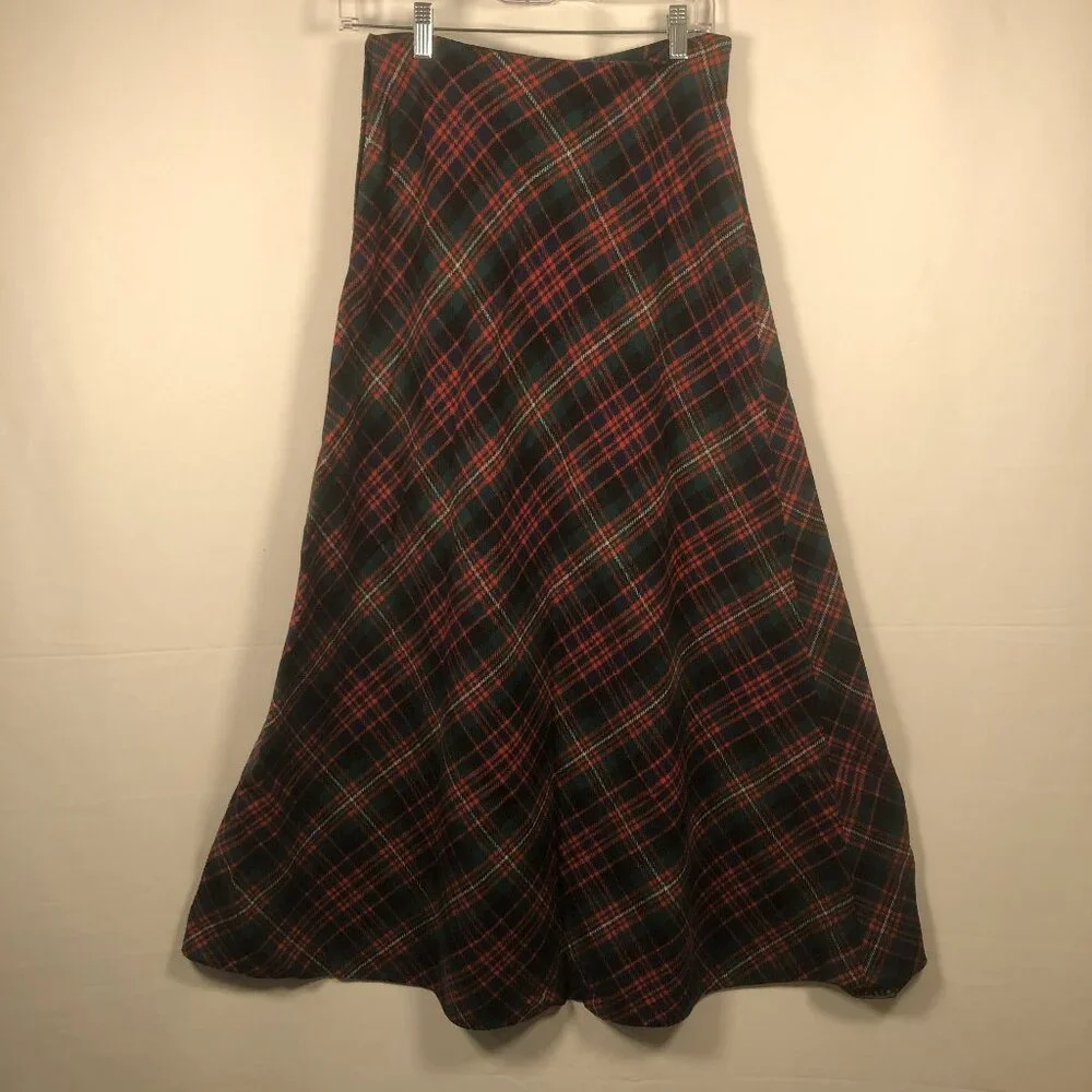 Crazy Horse Plaid A-Line Midi Skirt | Classic Tartan | Made in USA